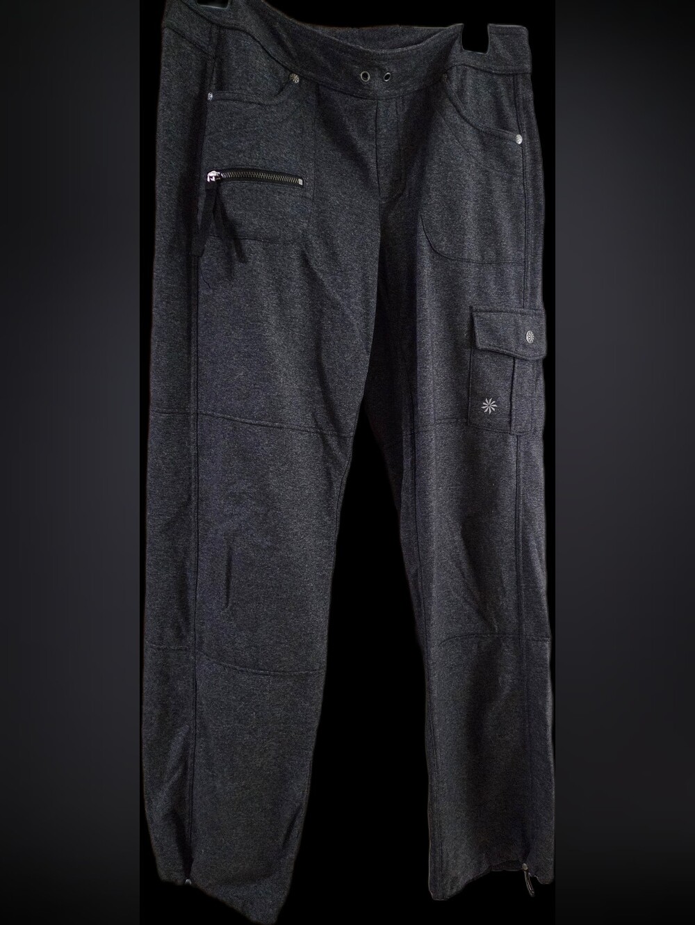 Athleta Dark Gray Cargo Yoga Pants, S